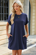 Short Sleeve Mini Dress with Pockets